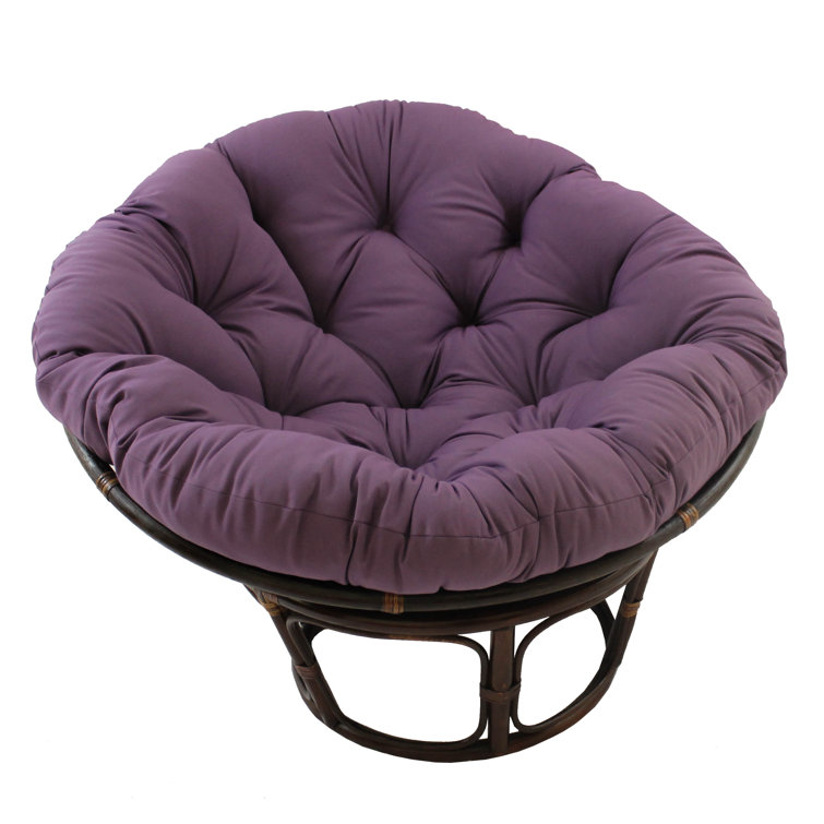 Papasan indoor lounge chair best sale cushion world menagerie fabric